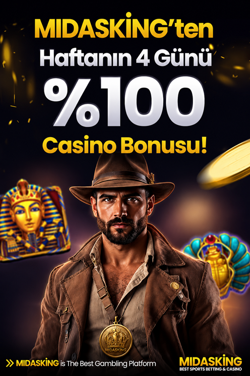 MidasKing'ten Haftanın 4. Günü %100 Casino Bonusu